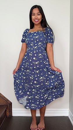 'Sexy Asian in a Floral Dress with a Big Ass''