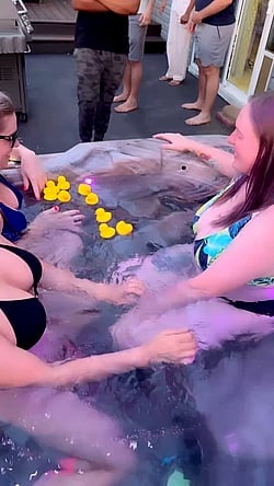 Hot Tub Party: Guys Pick Ducks to Fuck with Hotwifekk and Sexysarabee'